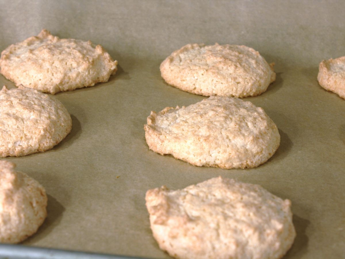 coconut macaroons on parchment paper
