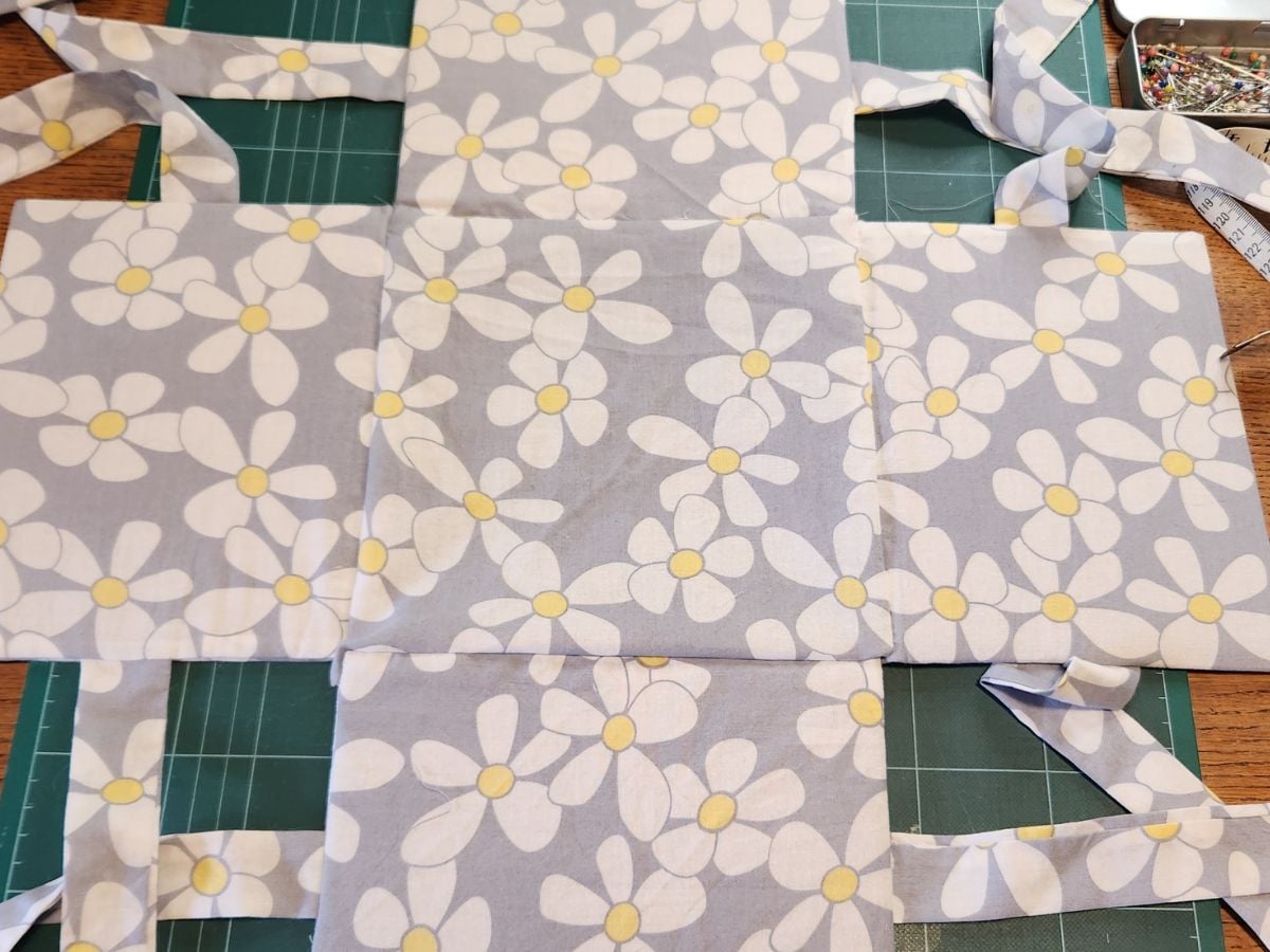 laid open collapsible fabric box