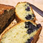 2 slices of blueberry lemon loaf