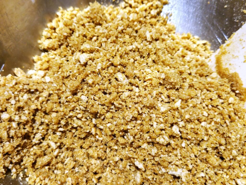 graham cracker crumb soaked in butter