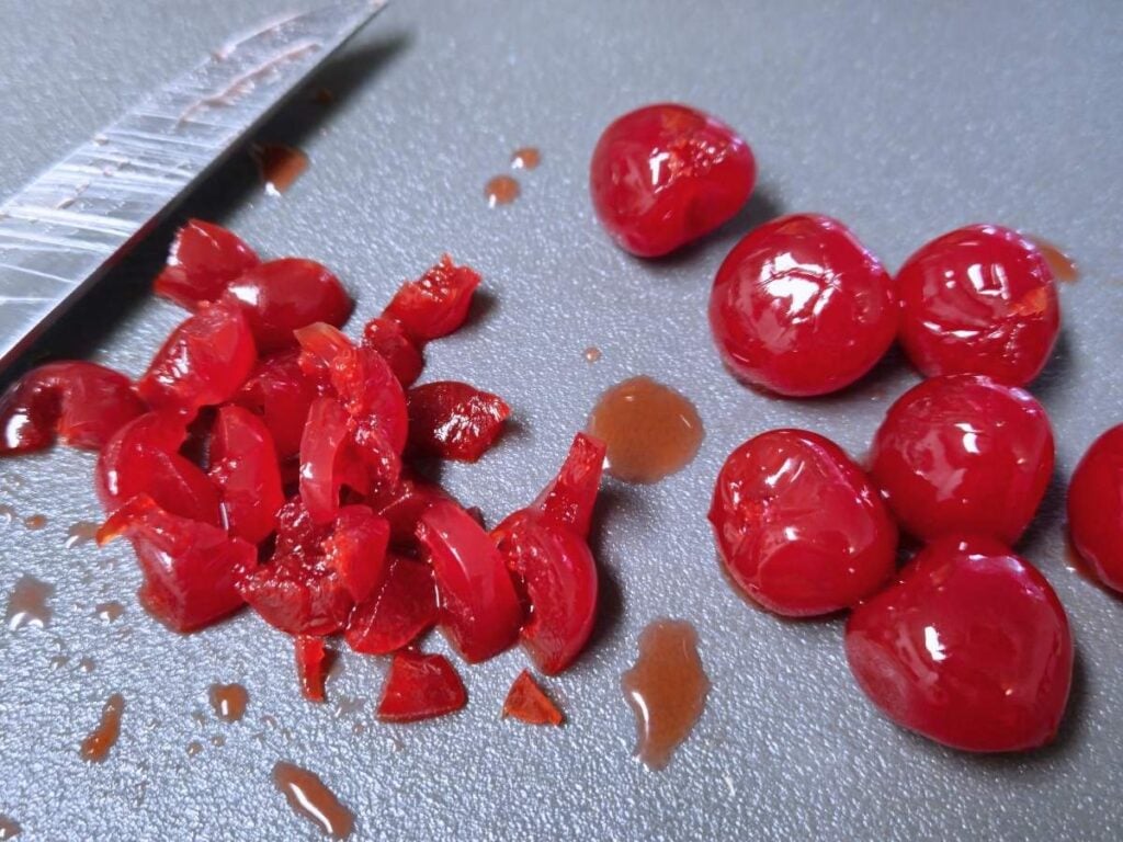 maraschino cherries some sliced some whole