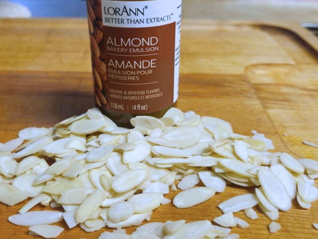 LorAnn almond baking emulsion and slivered almons