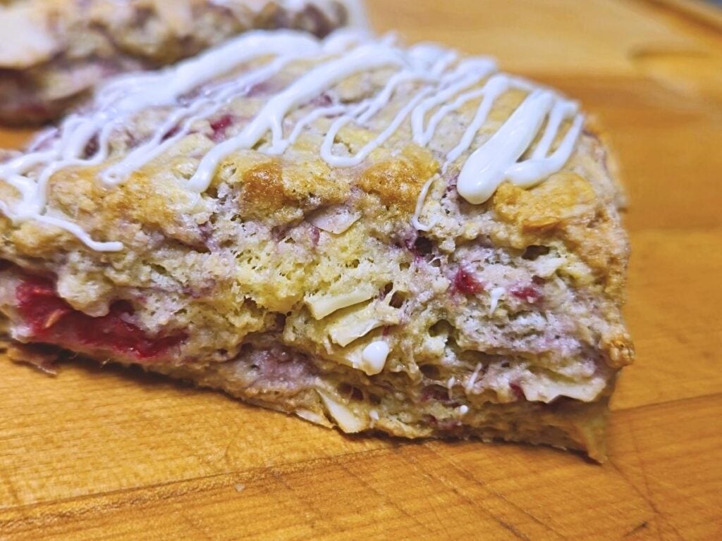 one almond raspberry scone