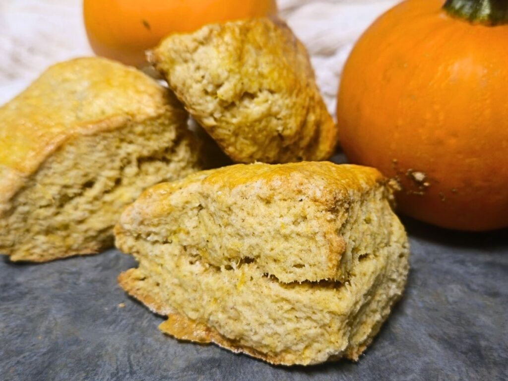 pumpkin scones and pumpkins
